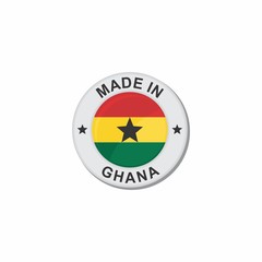 Circle National flag Made in - Ghana