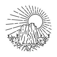 Home Nature Wild Line Graphic Illustration Vector Art T-shirt Design