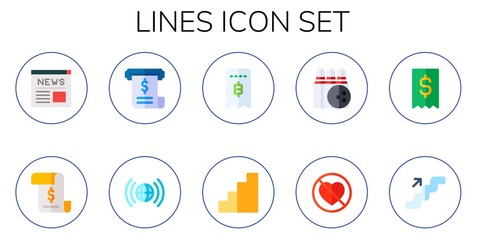 Modern Simple Set of lines Vector flat Icons