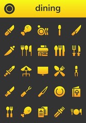 dining icon set