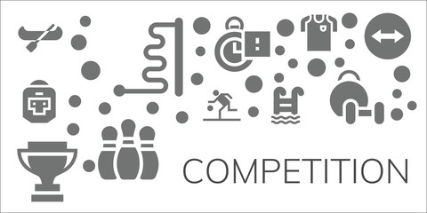 Modern Simple Set of competition Vector filled Icons