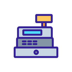 Cashier icon vector. Thin line sign. Isolated contour symbol illustration
