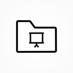 presentation folder icon design vector illustration