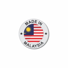 Obraz premium Circle National flag (Made in) - Malaysia