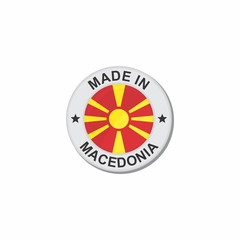 Circle National flag Made in - Macedonia