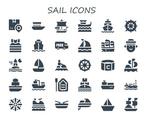 sail icon set