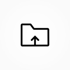 upload folder line icon