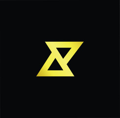 Outstanding professional elegant trendy awesome artistic black and gold color S SA SA initial based Alphabet icon logo.