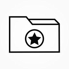 favorite folder single icon design