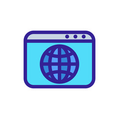 Browser internet icon vector. Thin line sign. Isolated contour symbol illustration