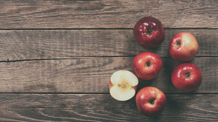 Organic GMO free high iron red apples, variety Gizil Ahmedi, bred in Azerbaijan