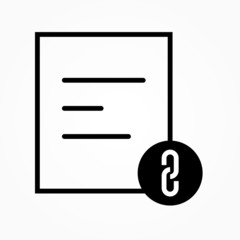 link document icon design vector illustration
