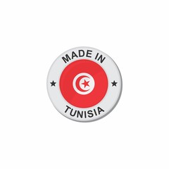 Circle National flag (Made in) - Tunisia