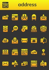 address icon set