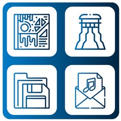 music simple icons set