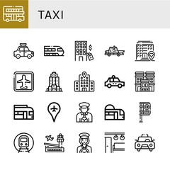 taxi icon set