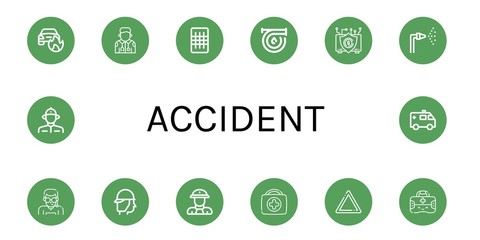 Set of accident icons
