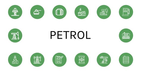 petrol icon set