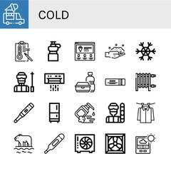cold icon set