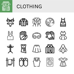 clothing icon set
