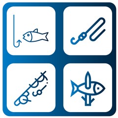 lake simple icons set