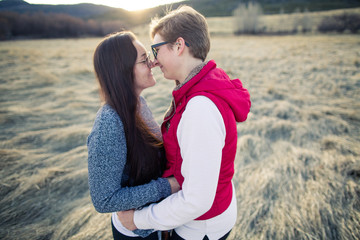 cute couple outdoors