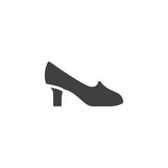 High heels shoe vector icon. filled flat sign for mobile concept and web design. glyph icon. Symbol, logo illustration. Vector graphics