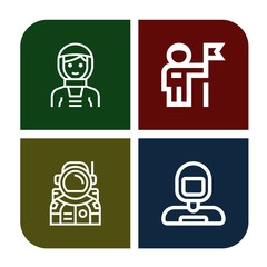 Fototapeta premium spacesuit icon set