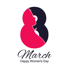 Flyer or Pamphlet with stylish 8 March and illustration for Happy International Women's Day celebration