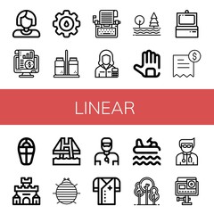 linear icon set