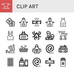 Set of clip art icons
