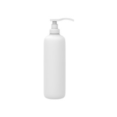 Blank Cosmetic Bottle on White Background
