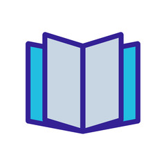 booklet icon vector. Thin line sign. Isolated contour symbol illustration