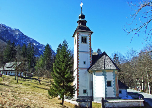 The Church of the Holy Spirit, Triglav National Park (Cerkev sv. Duha, Triglavski narodni park) - Ribcev Laz, Slovenia