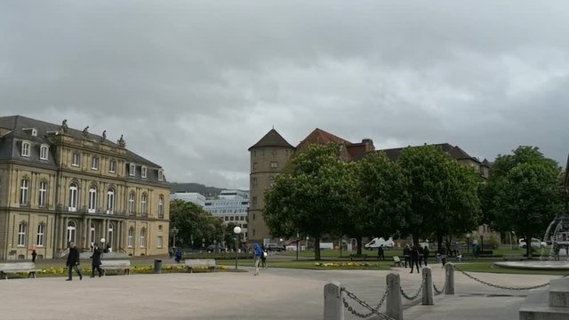 cityscape of Stuttgart in May, Baden-W&uuml;rttemberg, Germany.