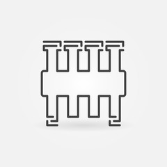 Dual Distribution Manifold vector concept linear icon or sign