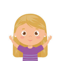cute girl smiling on white background vector illustration design