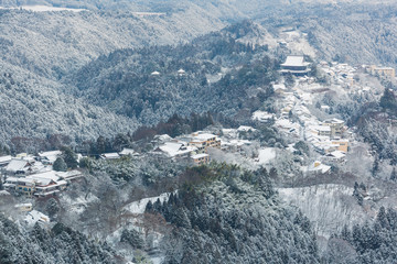 吉野山の雪景色