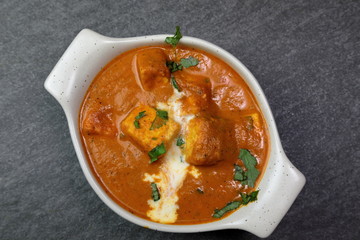 Paneer Butter Masala , a rich and creamy Indian dish made of Paneer or Tofu in tomato and cream gravy.