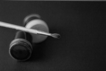 brush and paint for creativity, art and Hobbies