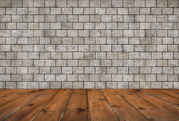 room with brick wall