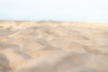 Empty sea and beach sand with soft focus