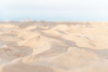 Empty sea and beach sand with soft focus