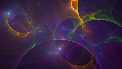 Fractal 3D rendering abstract and shiny background