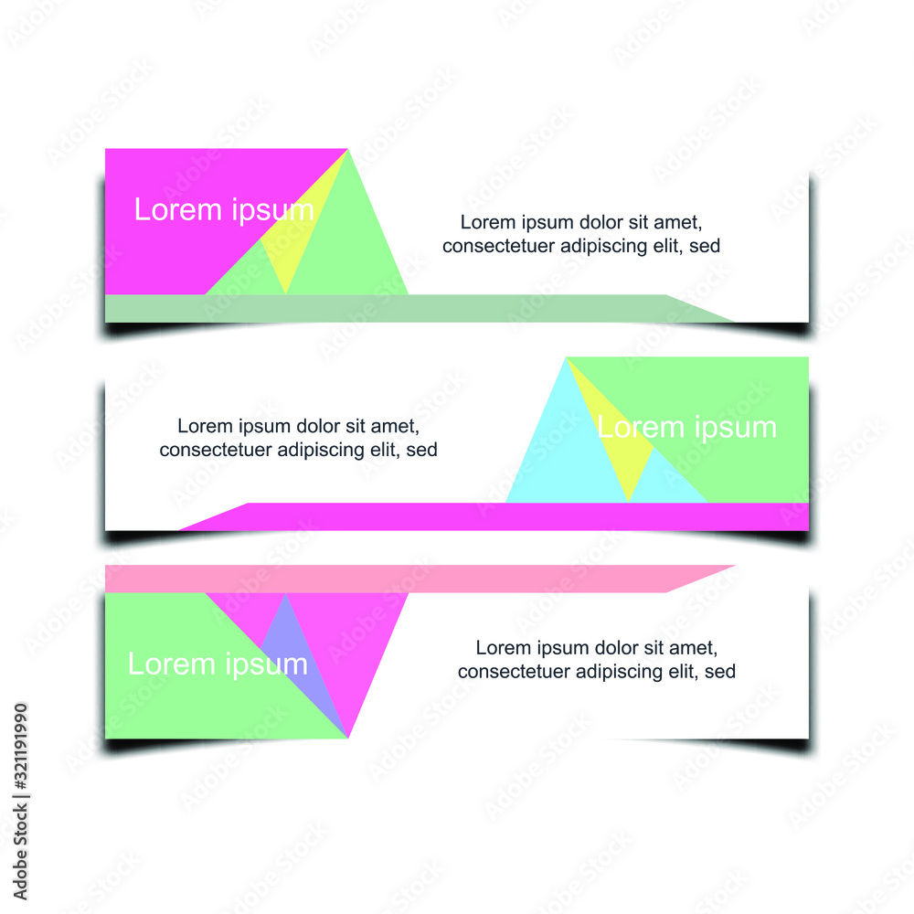Poster Abstract Web banner design background or header Templates vector illustration