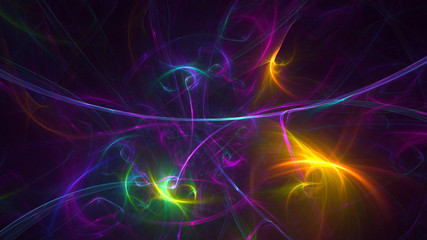 Fractal 3D rendering abstract and shiny background