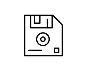 Floppy line icon