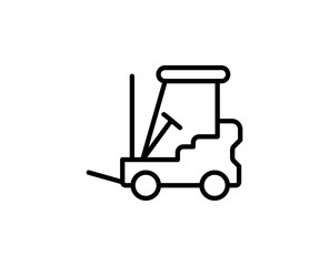 Forklift line icon