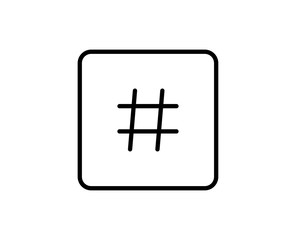 Fototapeta premium Hashtag line icon