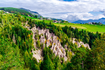Natural Earth Pyramids in Renon, Ritten, South Tyrol, Italy